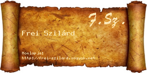 Frei Szilárd névjegykártya