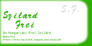szilard frei business card