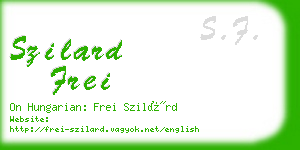 szilard frei business card